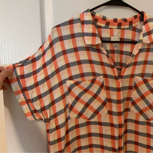 A new day flannel button down top - Picture 2 of 6